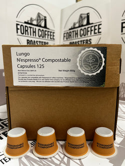 Coffee Pods - Compostable - Lungo Blend (125 Pods per box)
