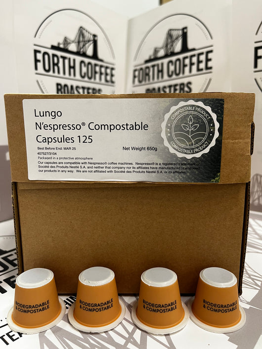 Coffee Pods - Compostable - Lungo Blend (125 Pods per box)